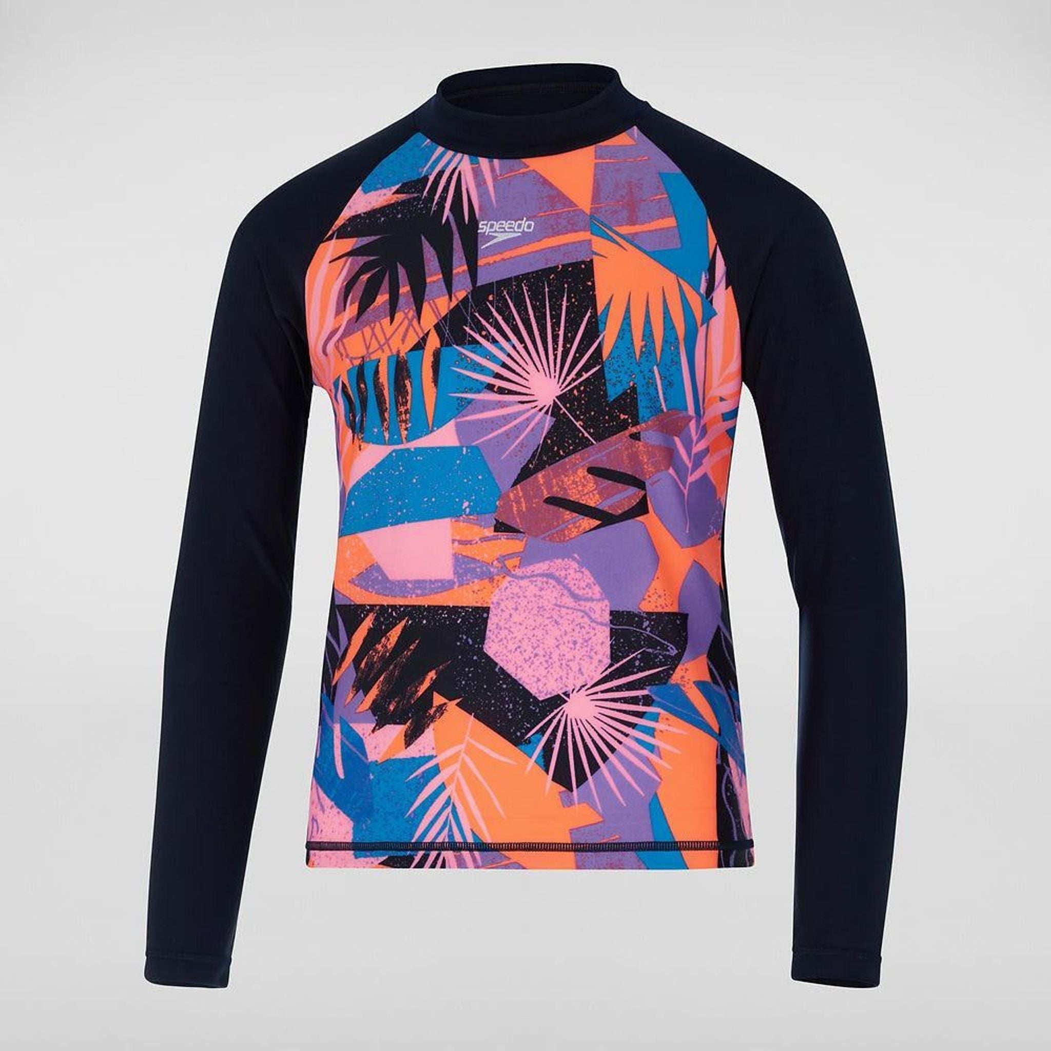 Speedo Girls Printed LS Rash Top Outside Sports