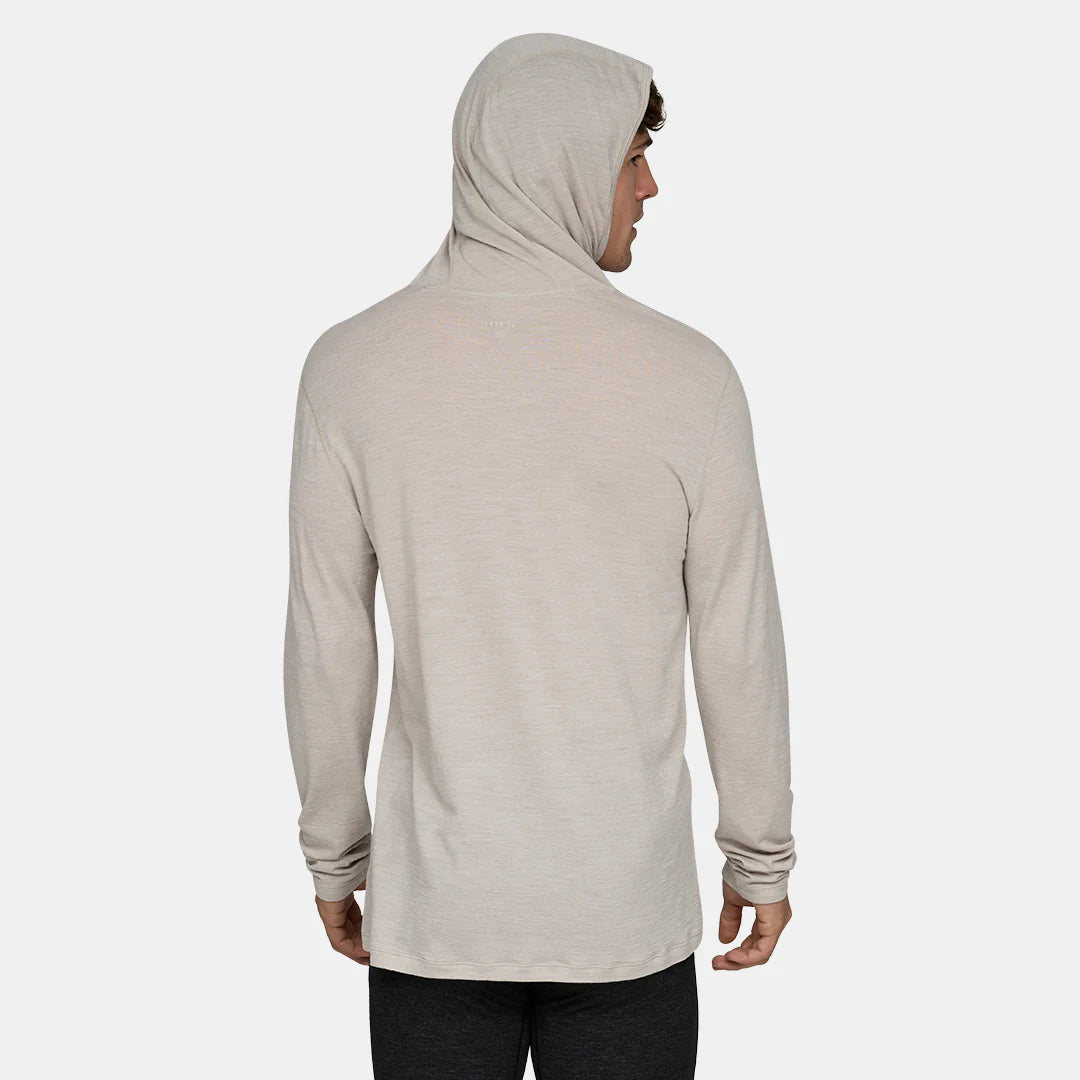 Le Bent Men's Featherweight Hooded Long Sleeve Crew Baselayer