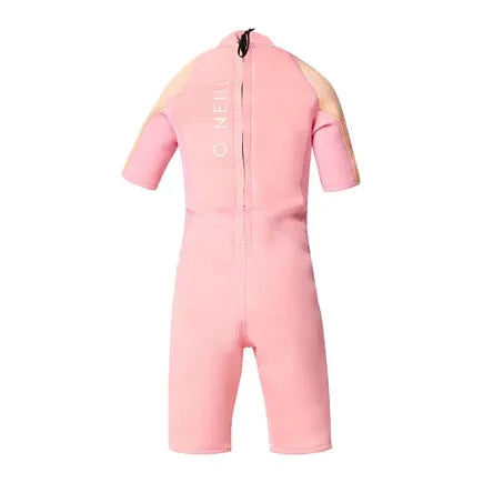 O'Neill Kid's Girls Toddler Reactor BZ Short Sleeve Spring 2mm Wetsuit