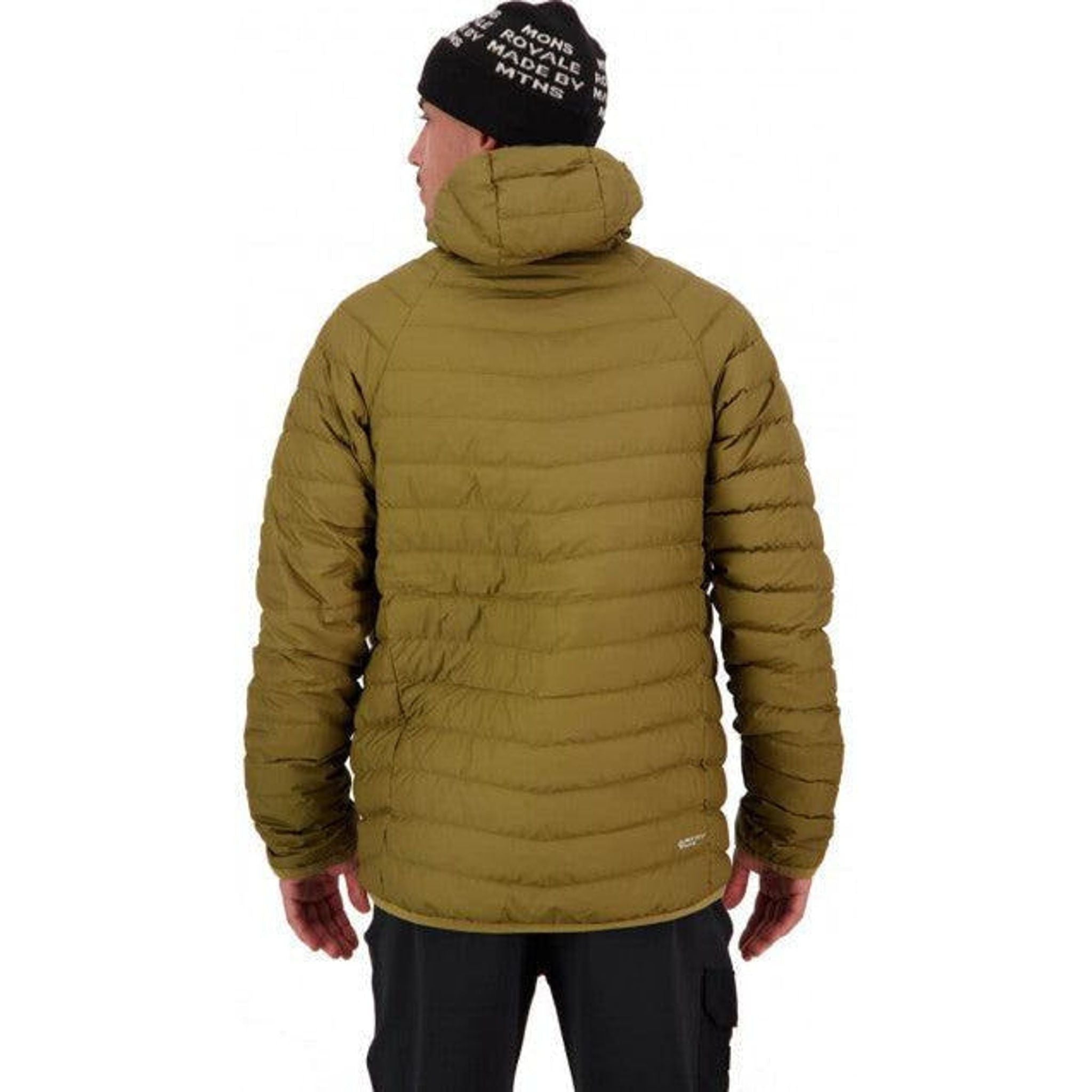 Mons Royale Mens Atmos Wool Down LW Packable Hood Outside Sports