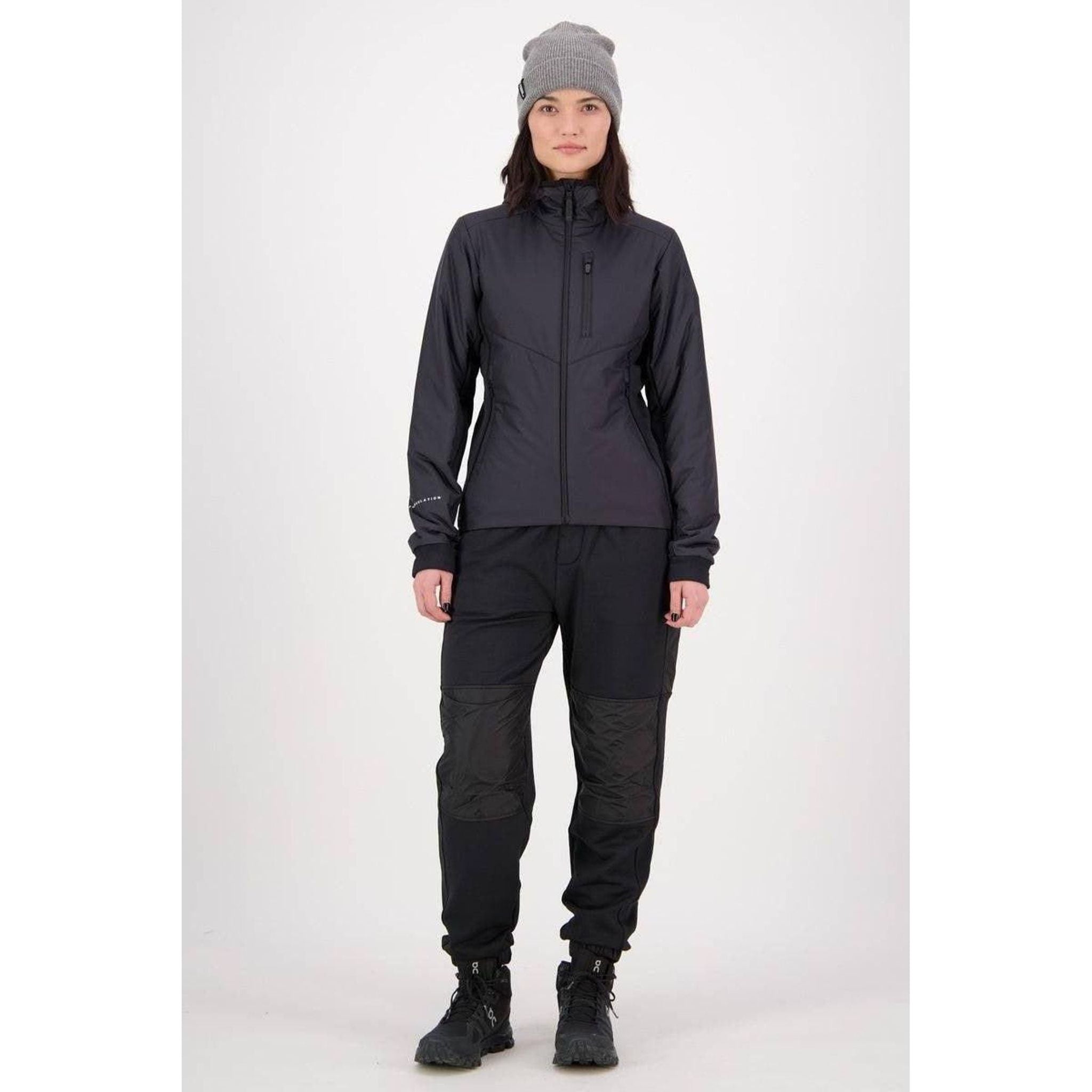 Mons Royale Womens Arete Wool Insulation Hood Outside Sports