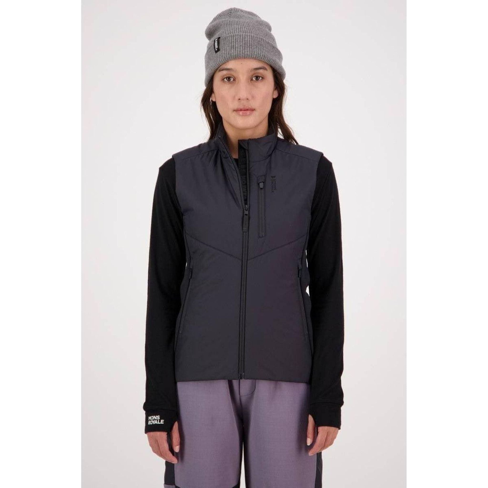 Mons Royale Womens Arete Wool Insulation Vest Outside Sports