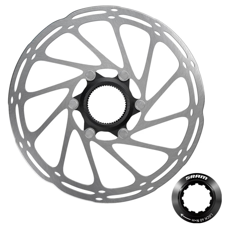 SRAM Rotor Centerline Centerlock Black Rounded (Includes Internal Tooled Lockring)