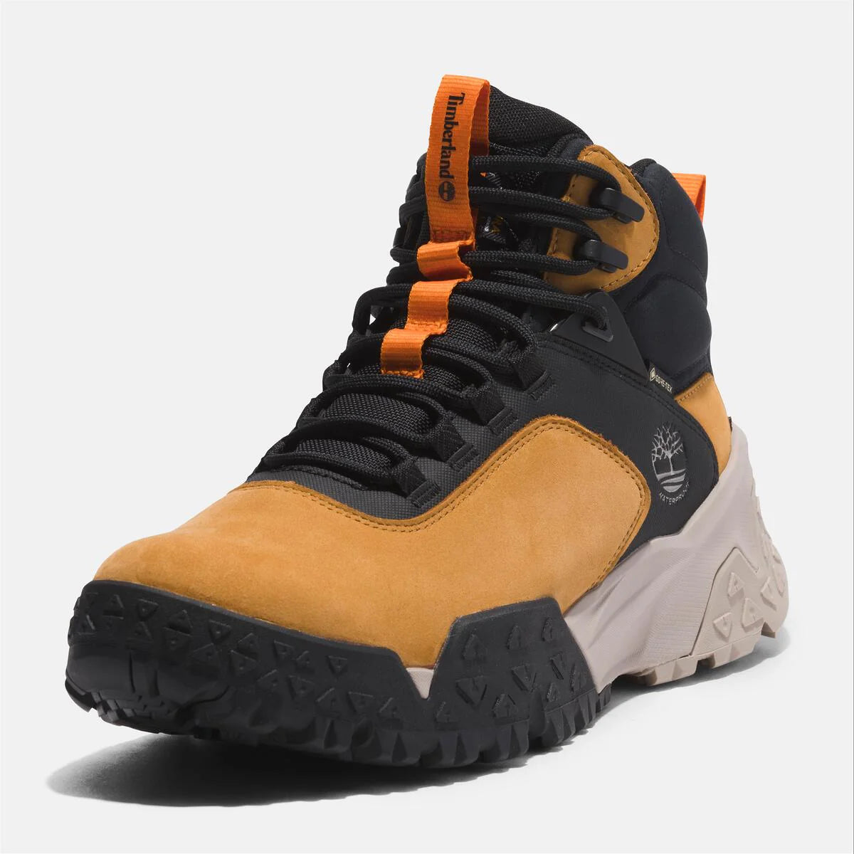 Timberland Men's Motion Scramble Waterproof Hiker Mid Wheat Nubuck
