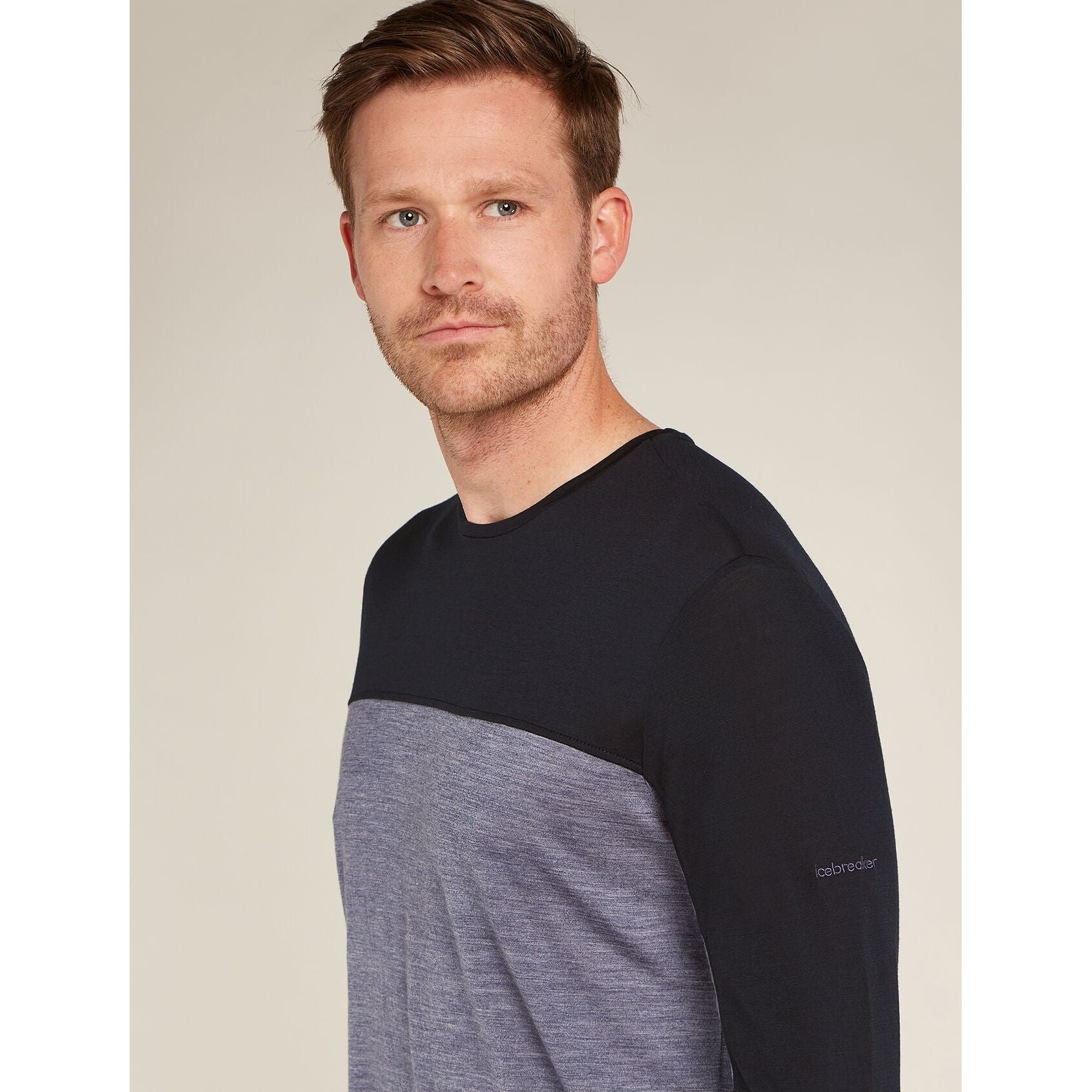 Icebreaker Men's Merino Blend 125 Cool-Lite Sphere Long Sleeve T-Shirt Colour Block