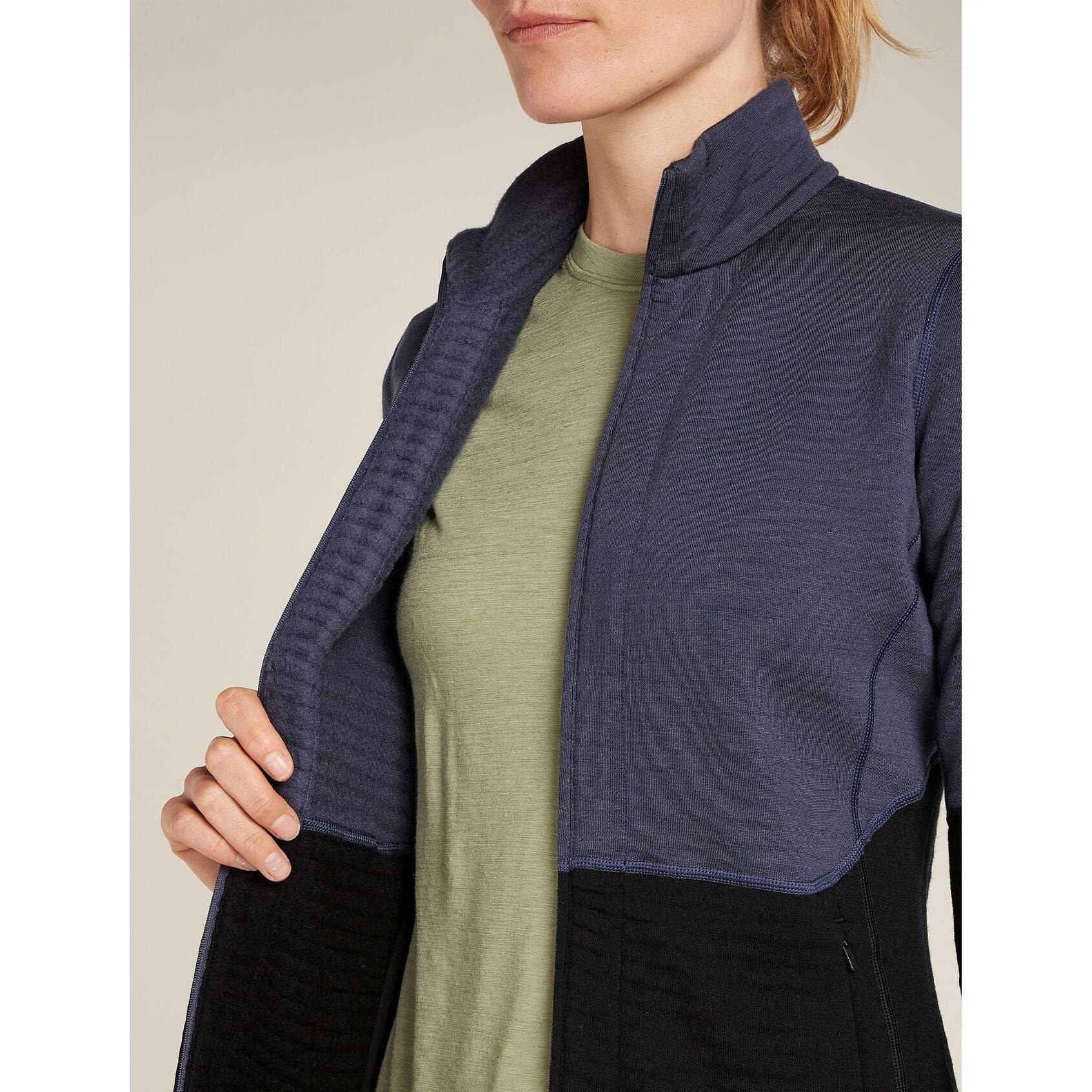 Icebreaker Women's Merino 400 RealFleece Descender Long Sleeve Zip