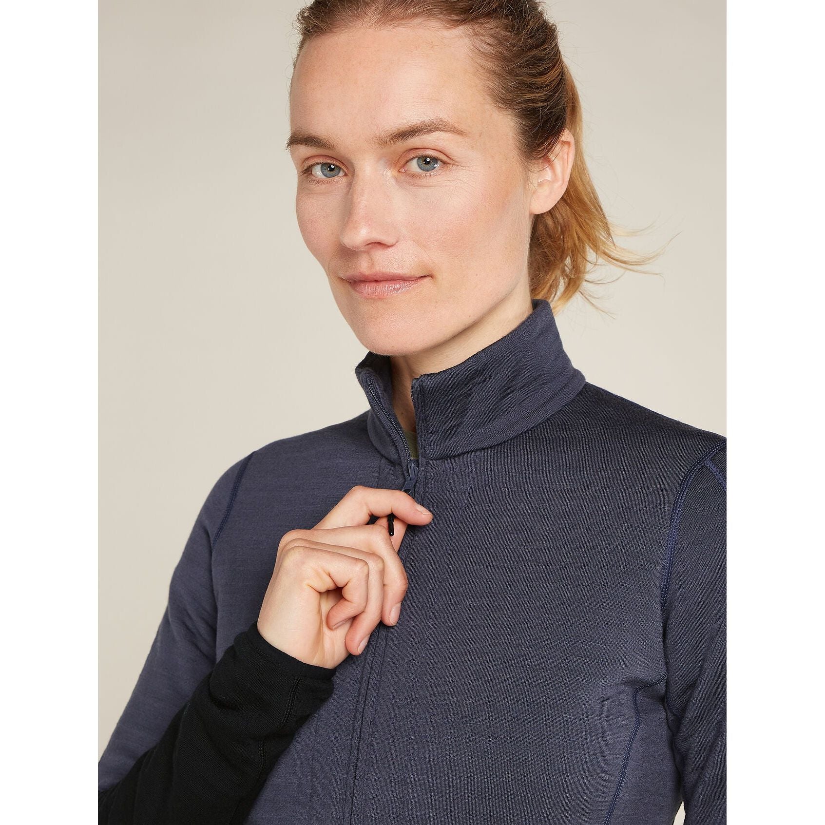 Icebreaker Women's Merino 400 RealFleece Descender Long Sleeve Zip