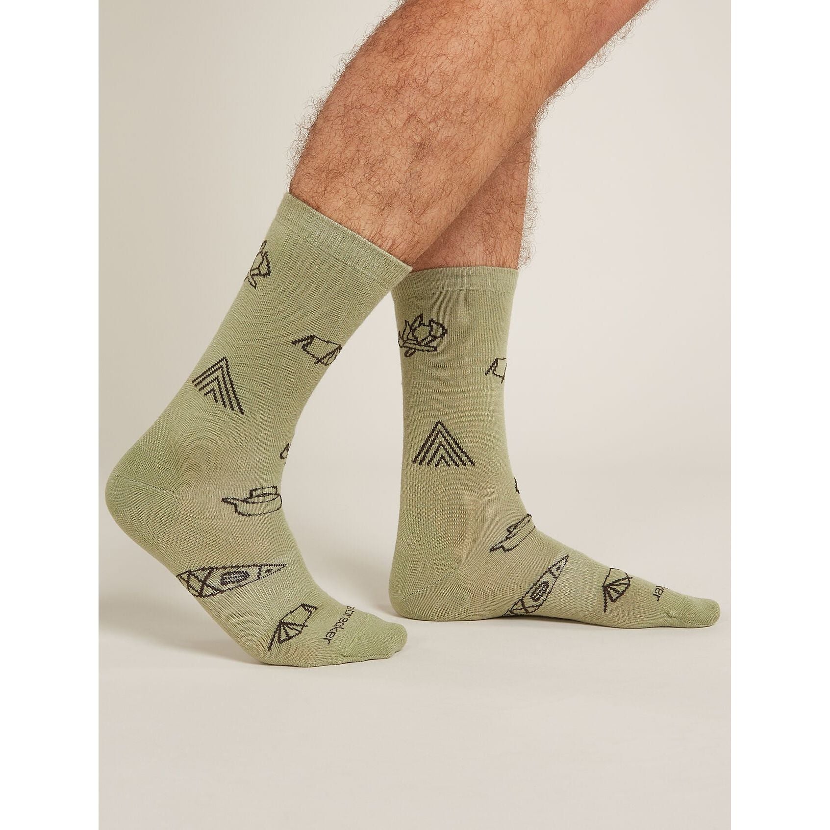 Icebreaker Men's Merino Lifestyle Ultralight Crew Socks Camp Essential