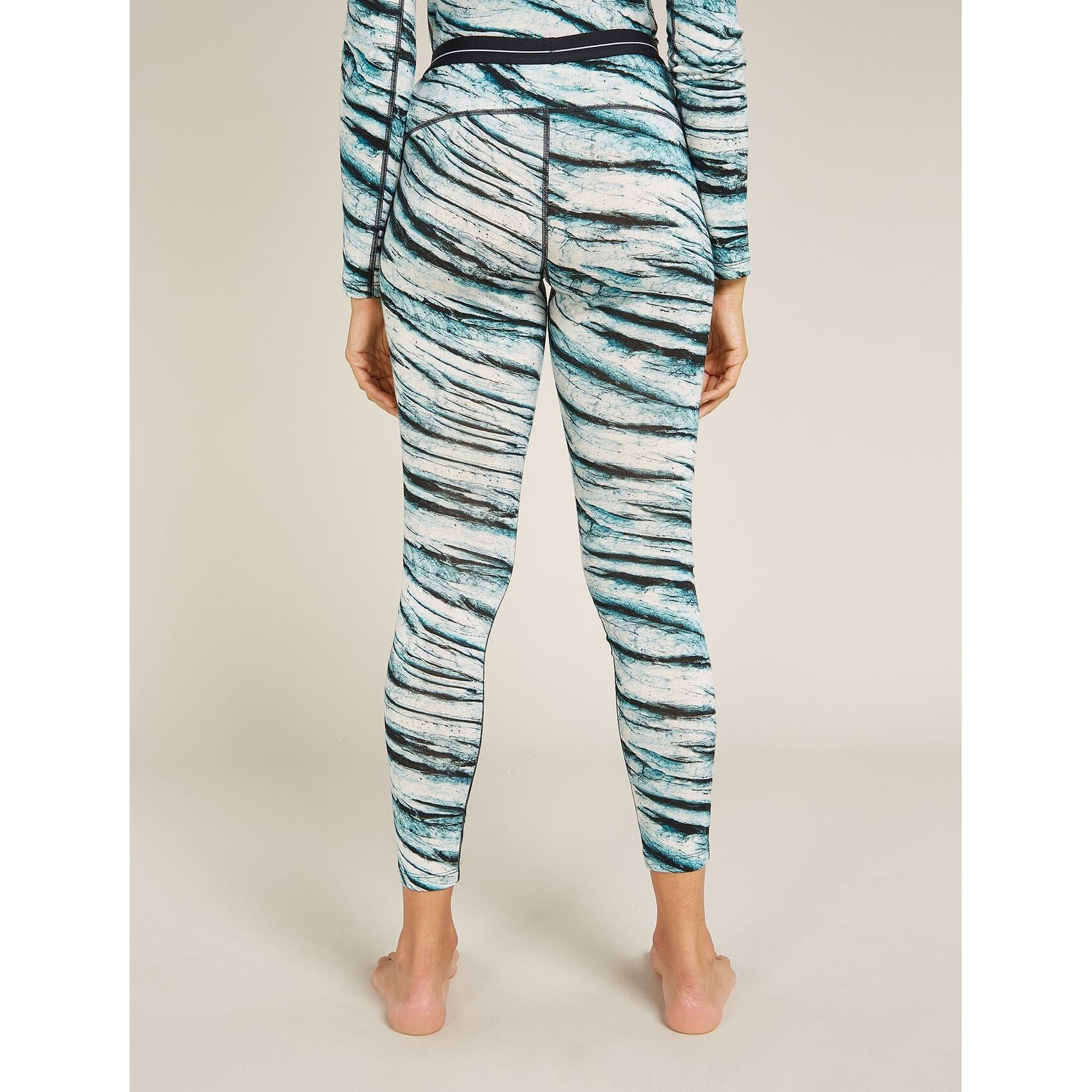 Icebreaker Women's Merino 200 Oasis Leggings POW All Over Print