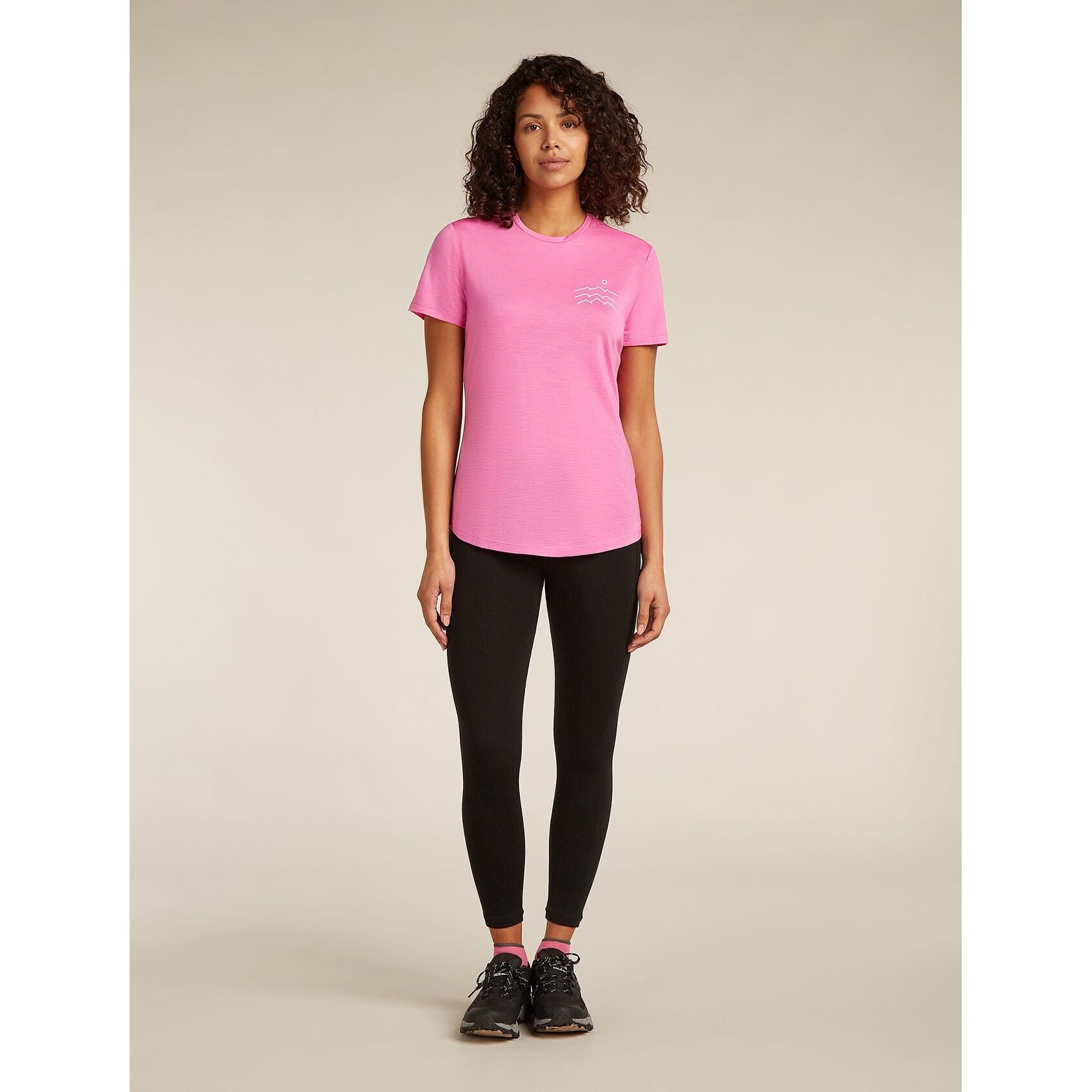 Icebreaker Women's Merino Blend 125 Cool-Lite Sphere Short Sleeve T-Shirt Across the Peaks