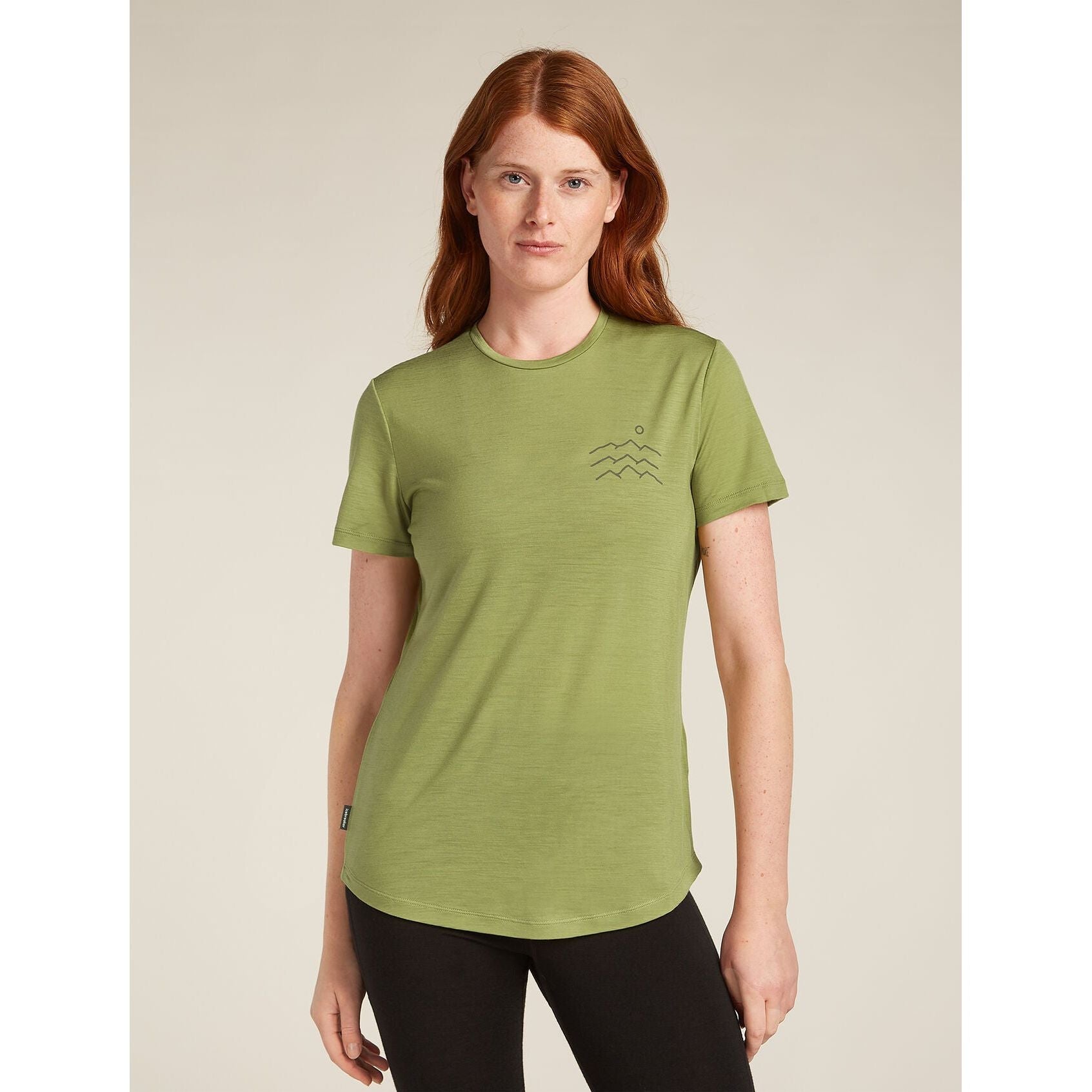 Icebreaker Women's Merino Blend 125 Cool-Lite Sphere Short Sleeve T-Shirt Across the Peaks