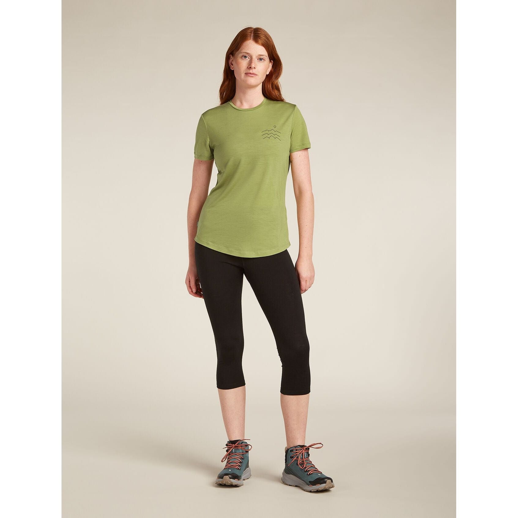 Icebreaker Women's Merino Blend 125 Cool-Lite Sphere Short Sleeve T-Shirt Across the Peaks