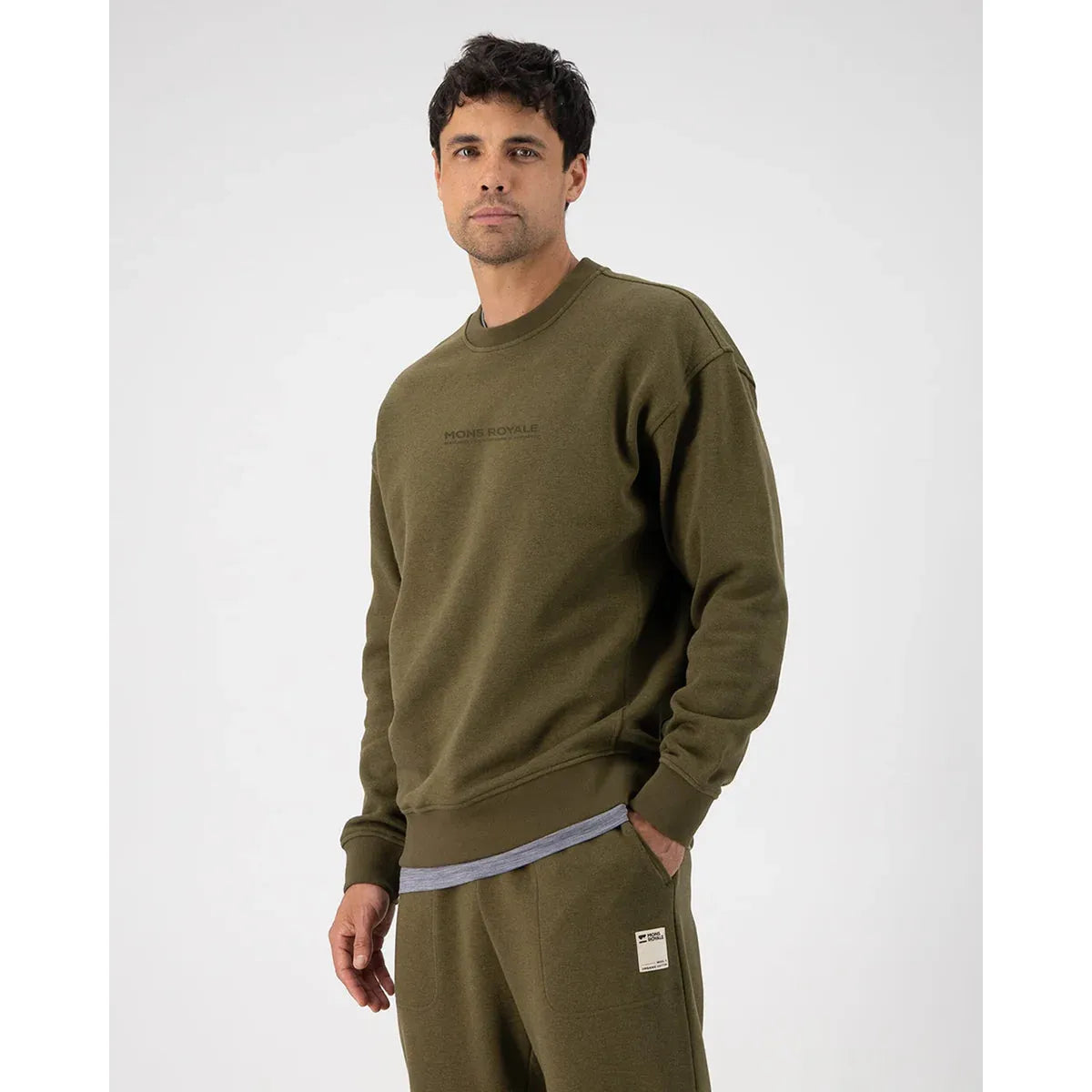 Mons Royale Verdant Merino Cotton Crew Top