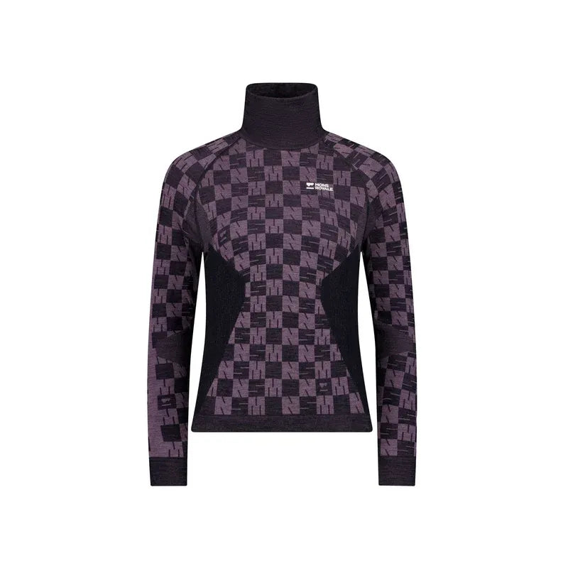 Mons Royale Women's Ascender Merino Seamless Mock Neck Long Sleeve