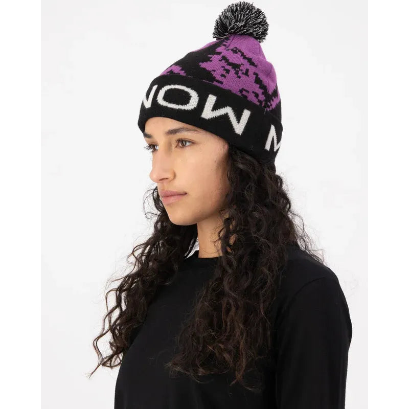 Mons Royale Mtn Pixel Merino Pom Pom Beanie