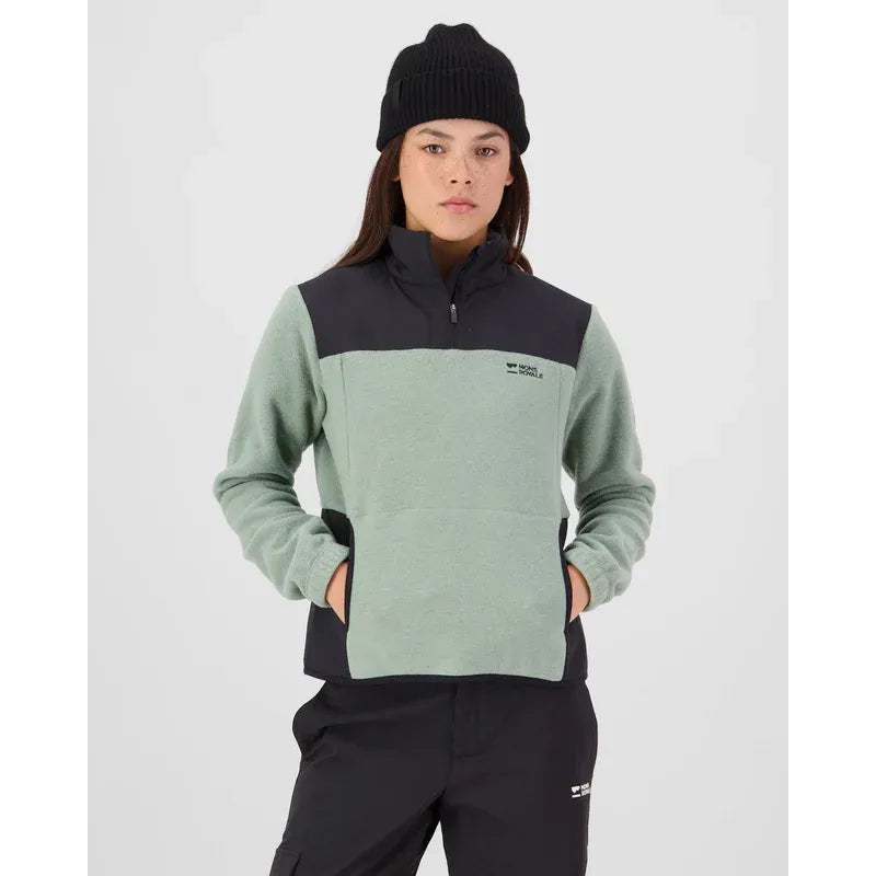 Mons Royale Women's s Pileup Wool Fleece ¼ Zip
