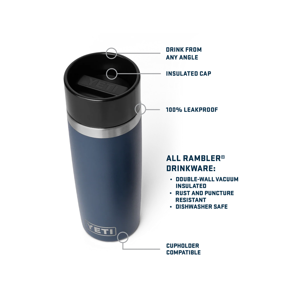 Yeti Rambler 16oz Travel Bottle (473ml)