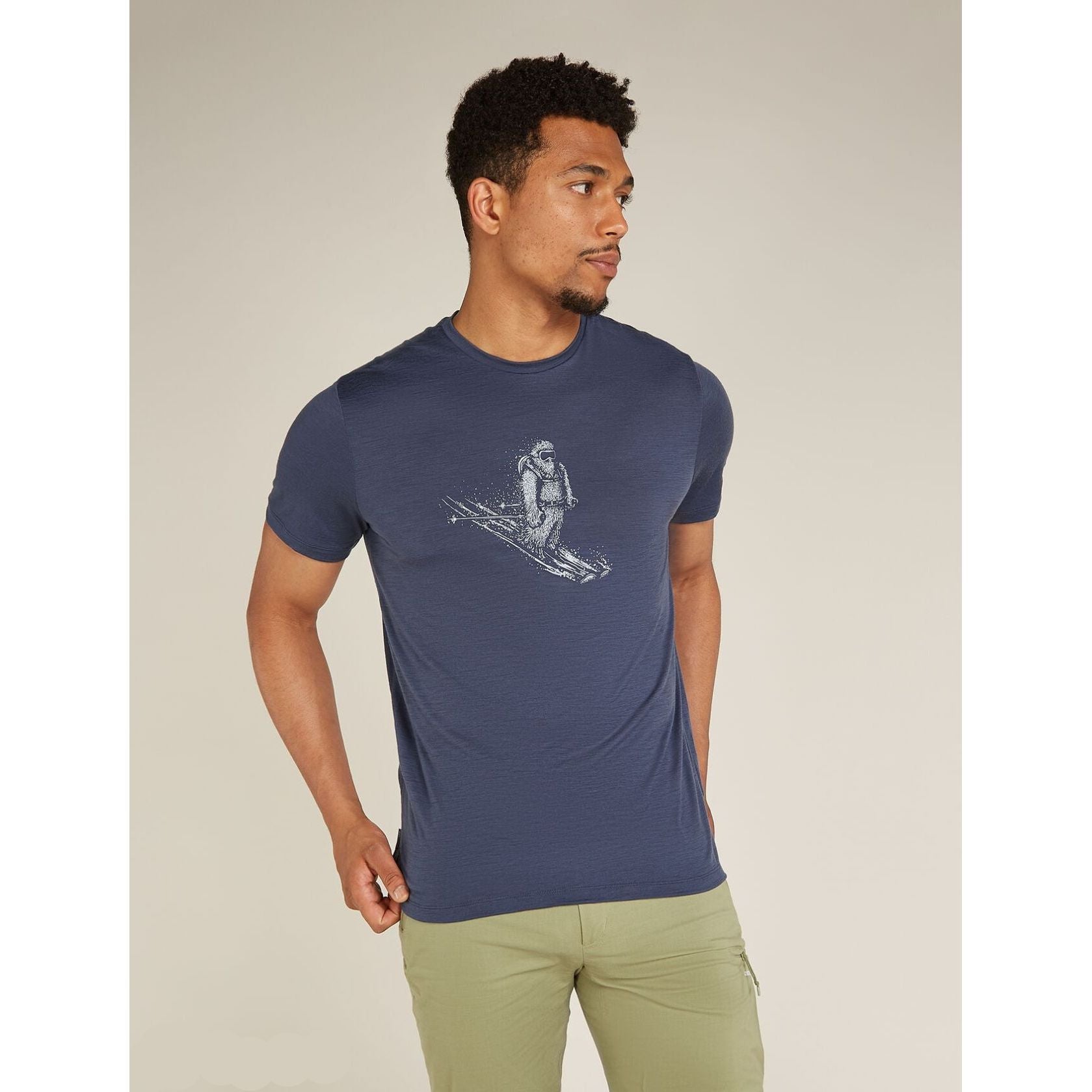 Icebreaker Men's  Merino 150 Tech Lite Short Sleeve Tee Skiing Yeti