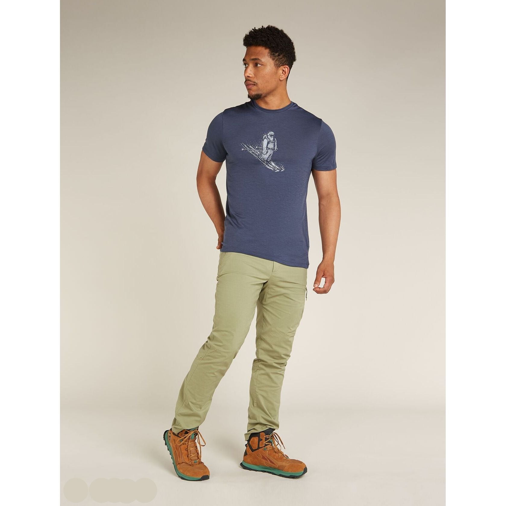 Icebreaker Men's  Merino 150 Tech Lite Short Sleeve Tee Skiing Yeti