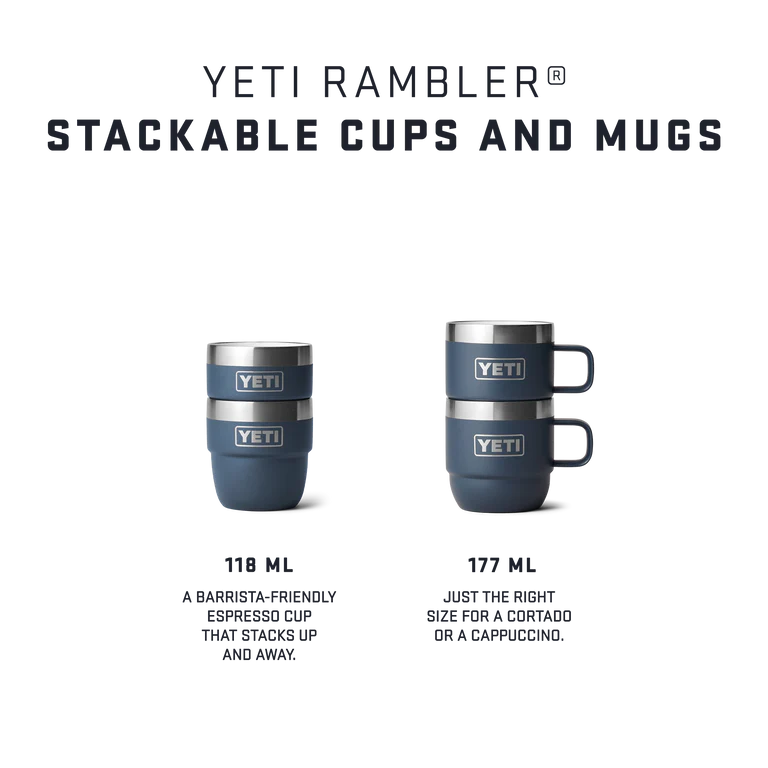 Yeti Rambler 6 oz (177ml) Stackable Espresso Mugs (2PK)