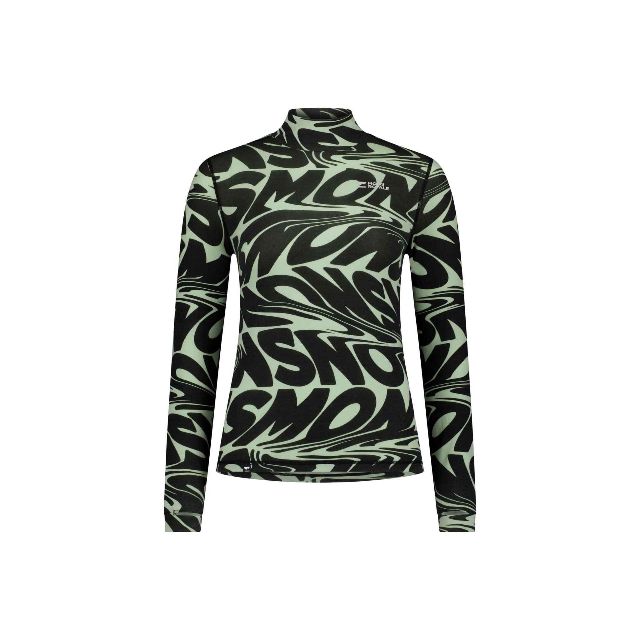 Mons Royale Women's Cascade Merino Base Layer Mock Neck Long Sleeve