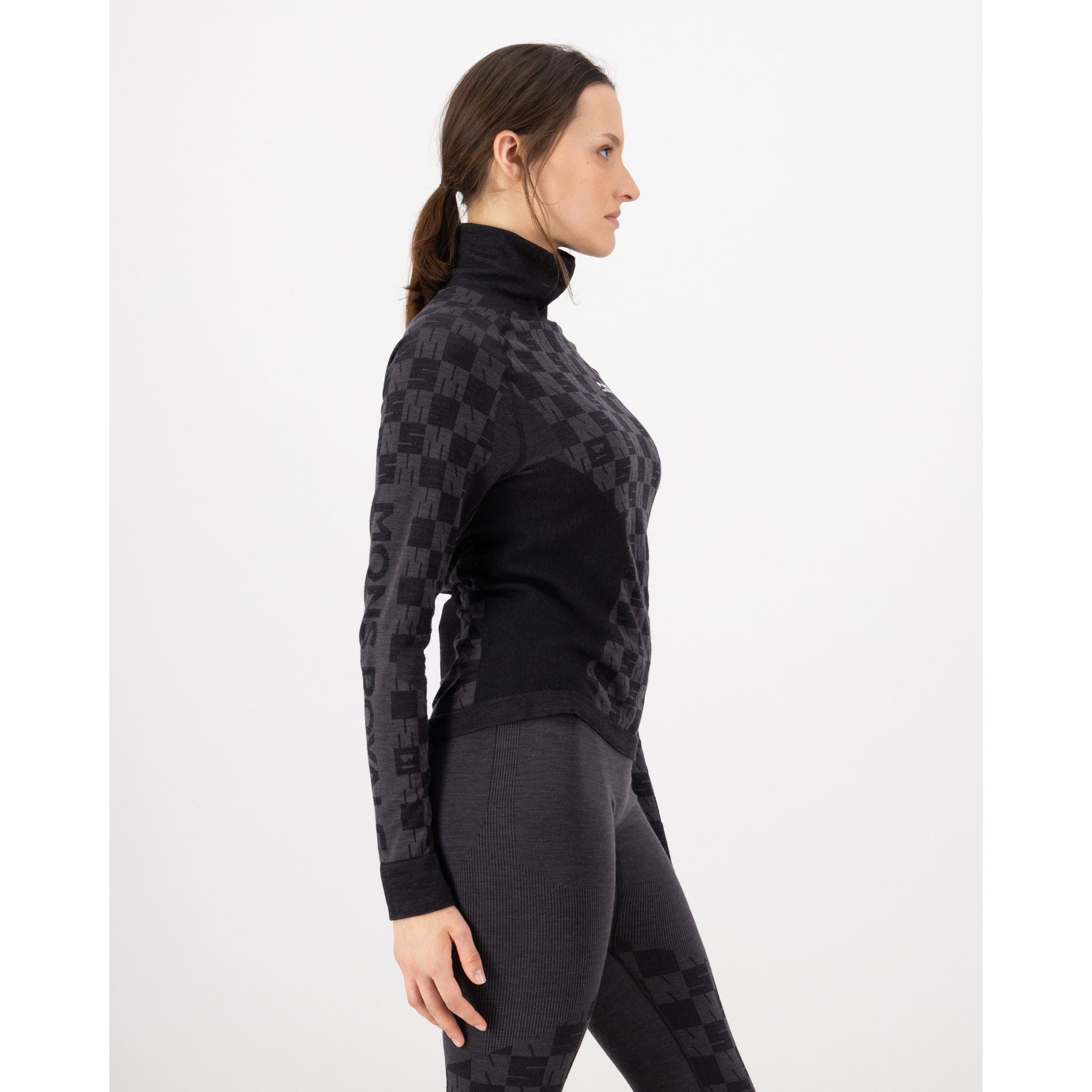 Mons Royale Women's Ascender Merino Seamless Mock Neck Long Sleeve