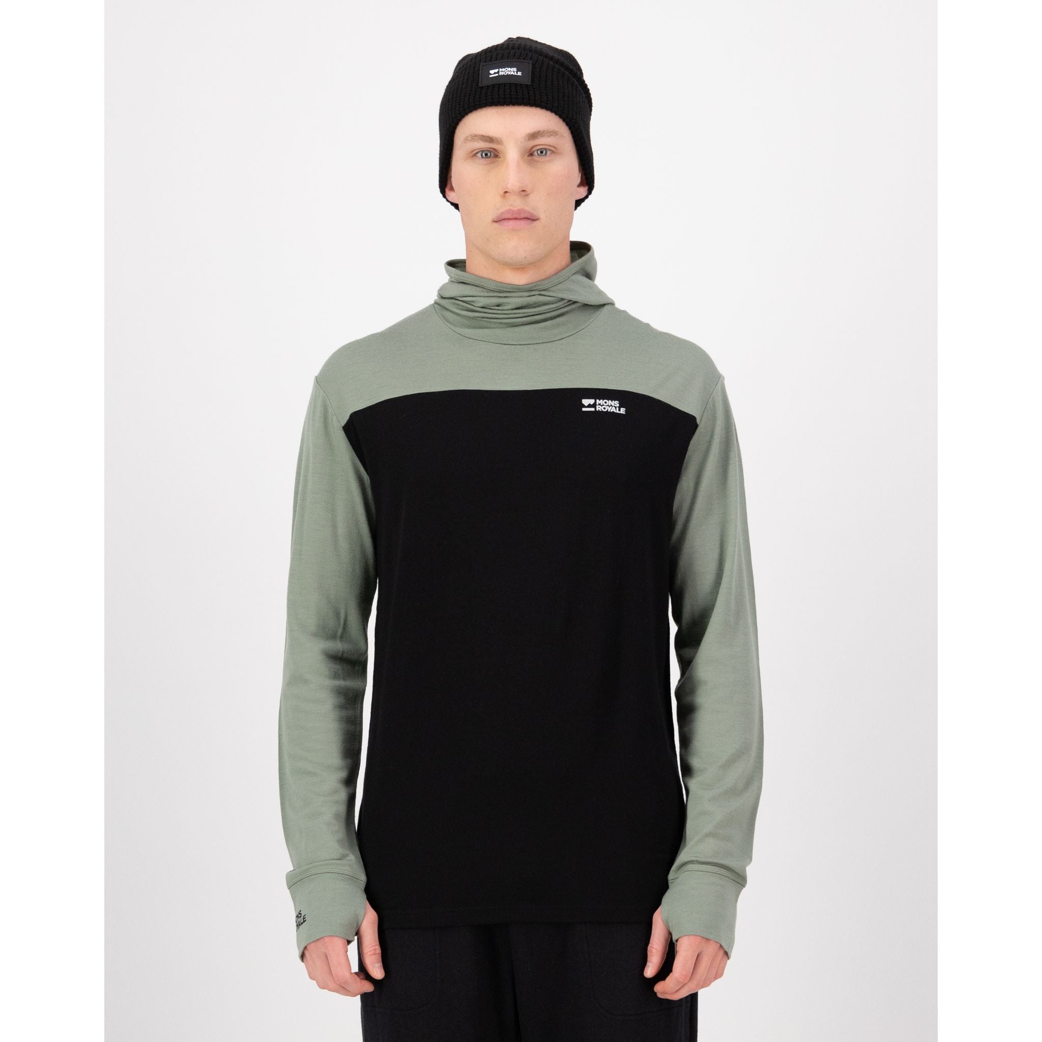Mons Royale Men's Yotei Merino Powder Hood Long Sleeve