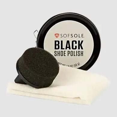 Sof Sole Black Shoe Shine Polish Kit