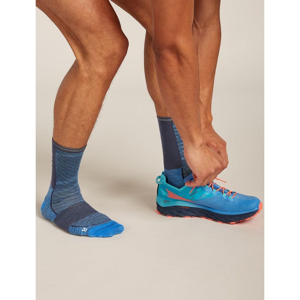 Icebreaker Men's Merino Blend Run+ Ultralight Crew Fusion Dye Socks