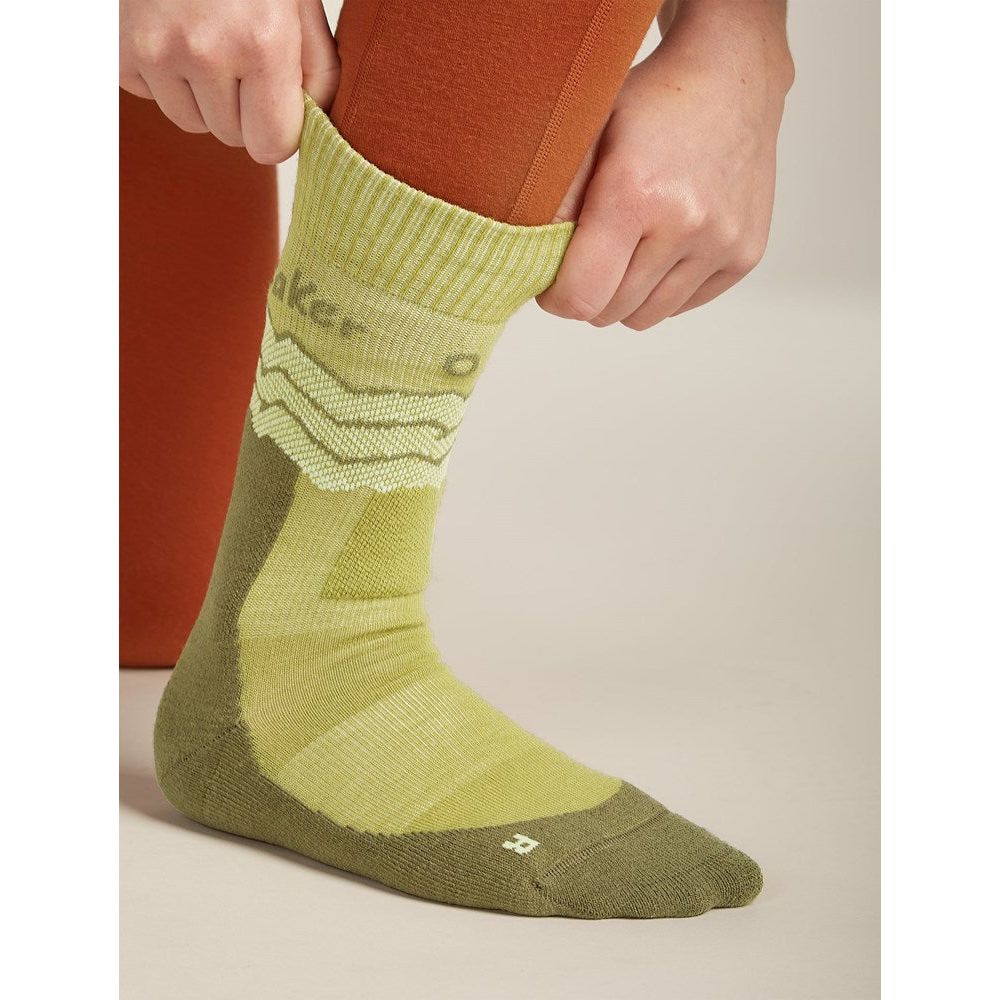 Icebreaker Women's Merino Hike+ Medium Crew Across the Peaks Socks
