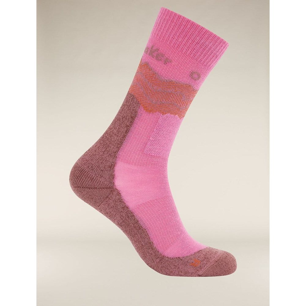 Icebreaker Women's Merino Hike+ Medium Crew Across the Peaks Socks