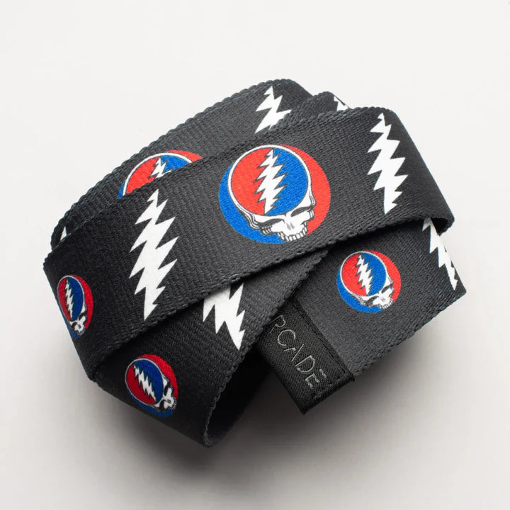 Arcade Grateful Dead Steal Your Face Belt Charcoal