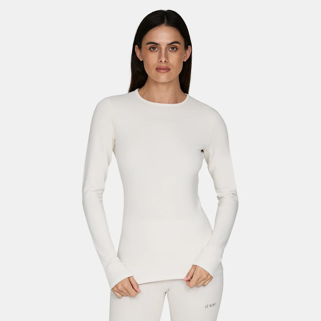 Le Bent Women's Heavyweight Grid Fleece Crew Baselayer