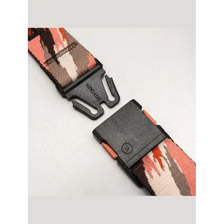 Arcade Brushstroke Slim-Coral Belt