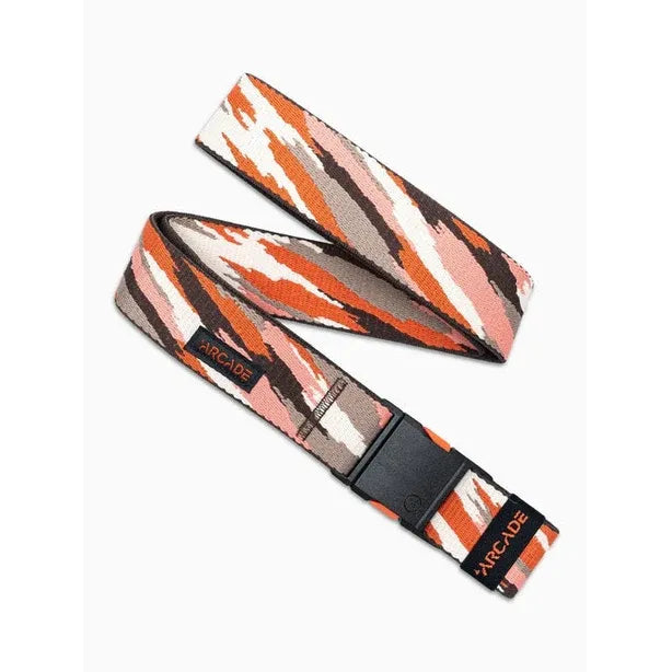 Arcade Brushstroke Slim-Coral Belt