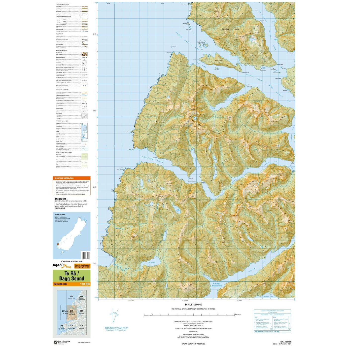 Topo Map 50 Dagg Sound CD05