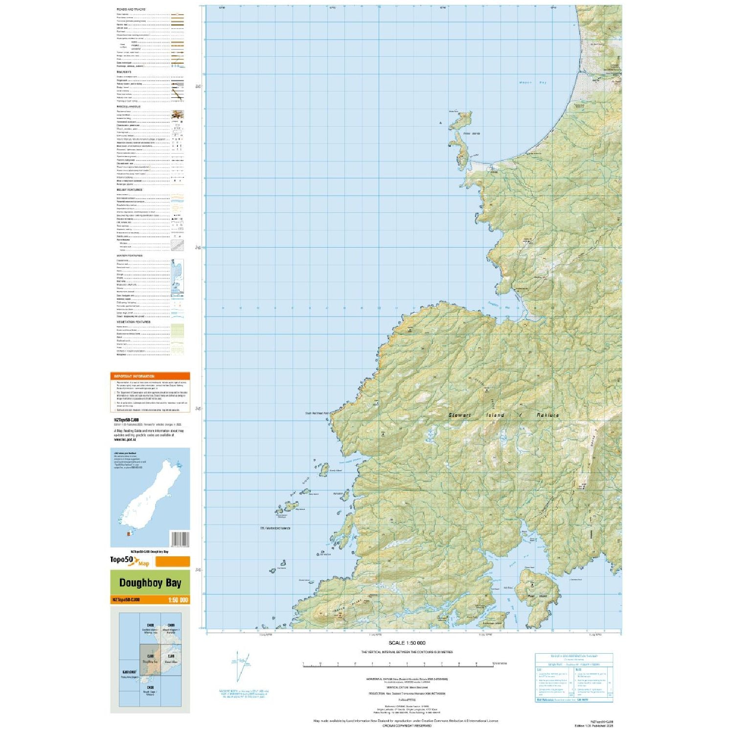Topo Map 50 Doughboy Bay CJ08