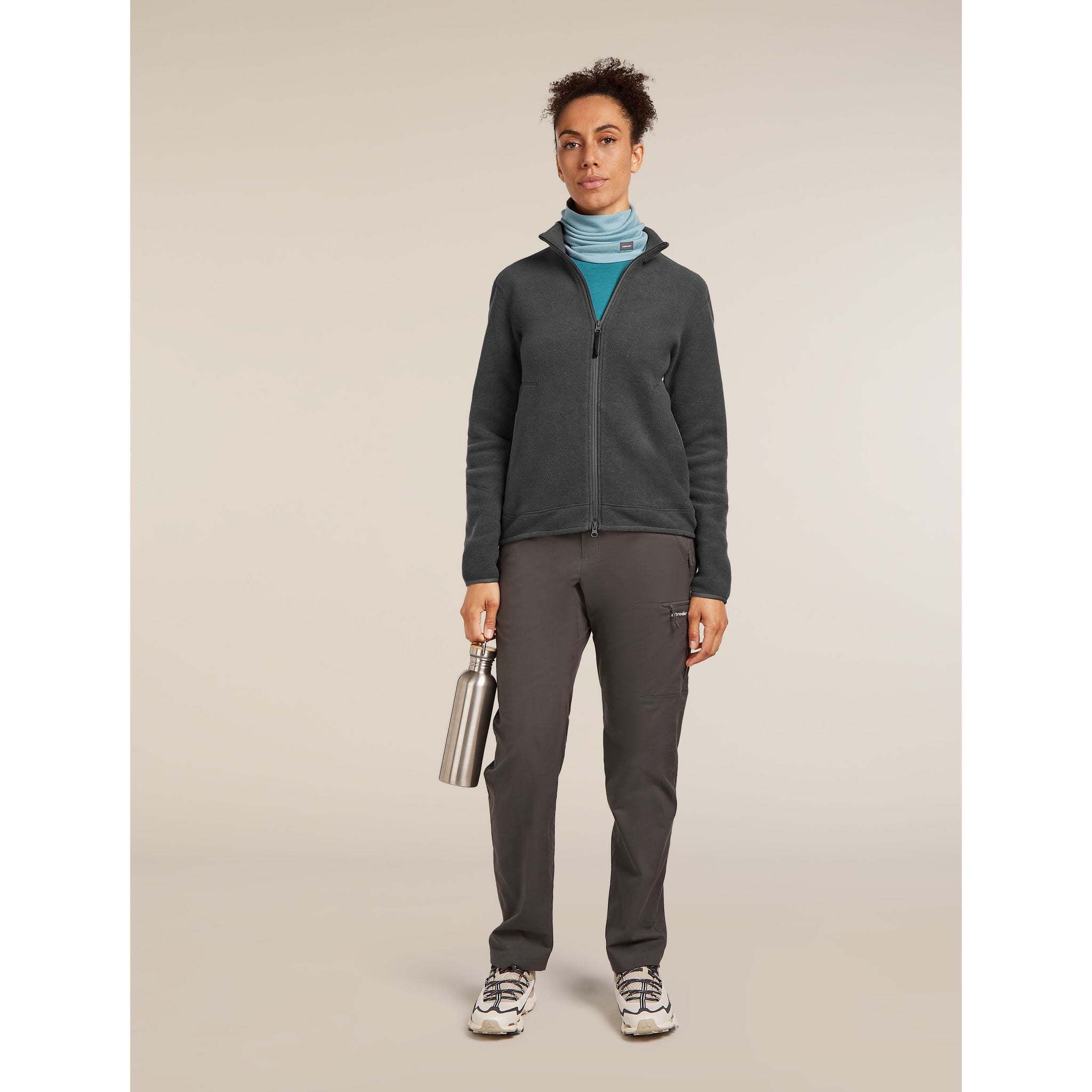 Icebreaker Women's Merino Blend 800 RealFleece Classic Pile LS Zip