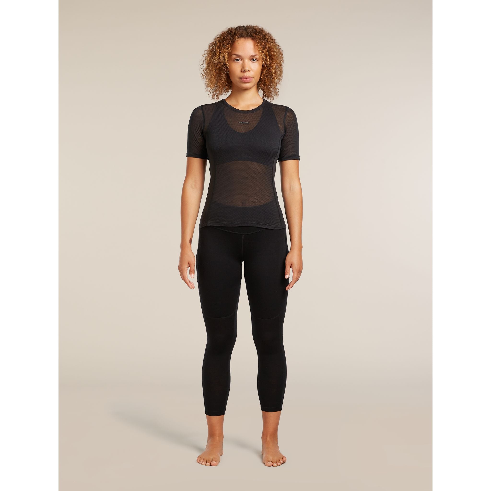 Icebreaker Women's Merino Blend 75 Cool-Lite Featherlite Short Sleeve Crewe