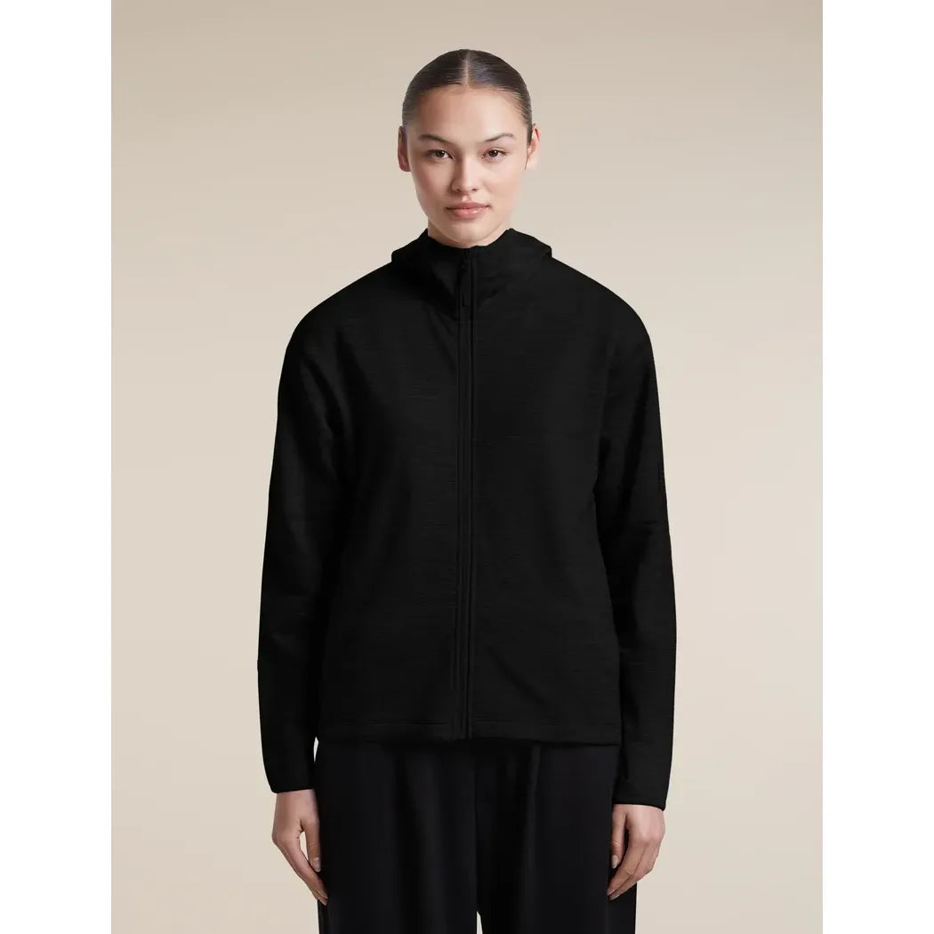Icebreaker Women's Merino 360 RealFleece Elemental Long Sleeve Zip Hoodie Fleece Outside Sports