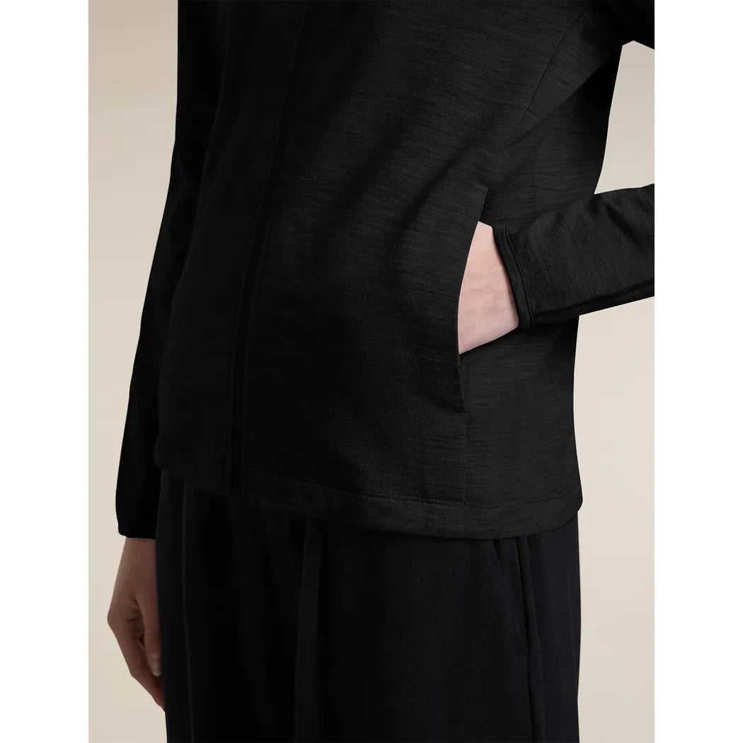 Icebreaker Women's Merino 360 RealFleece Elemental Long Sleeve Zip Hoodie Fleece Outside Sports