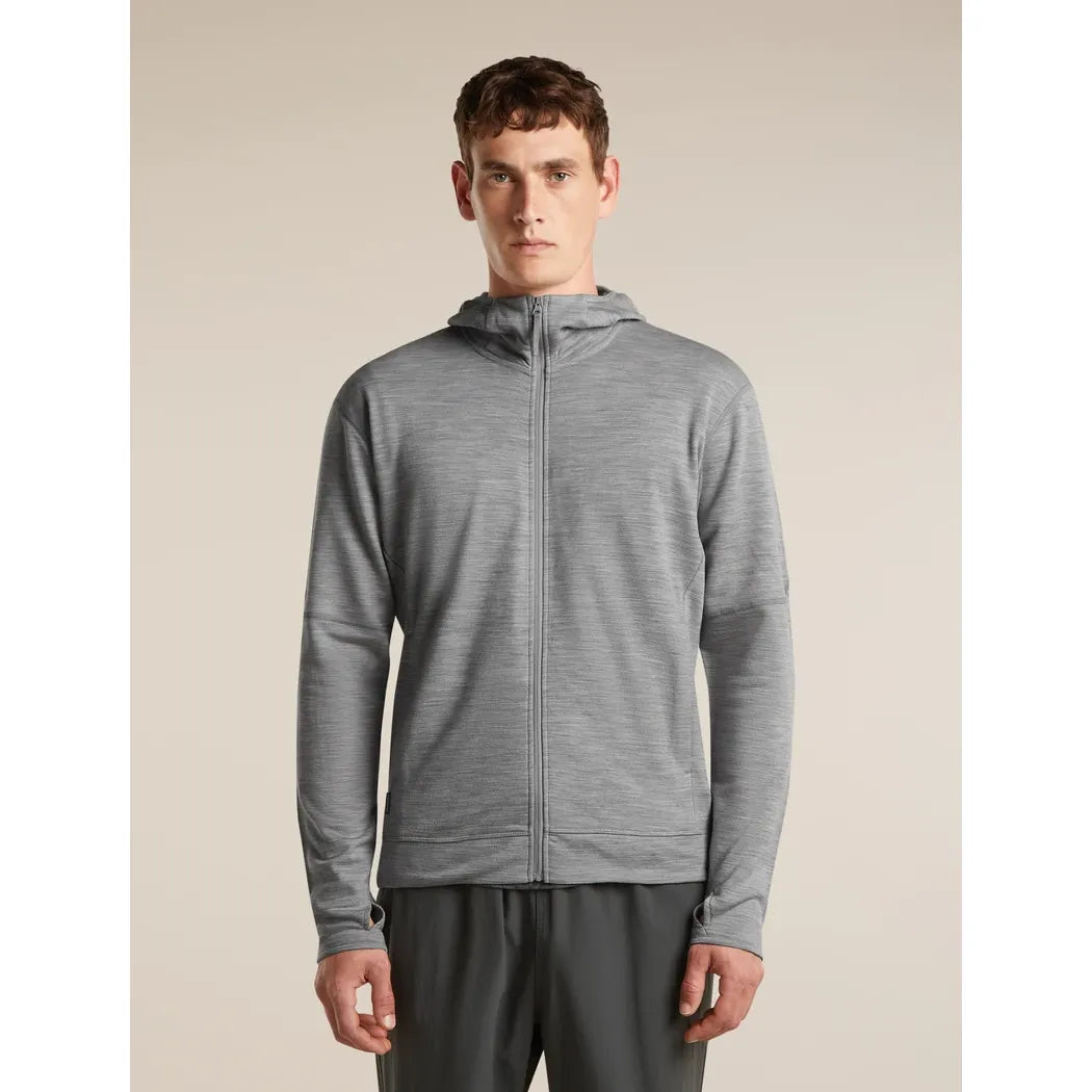 Icebreaker Men's Merino 360 RealFleece Elemental Long Sleeve Zip Hood
