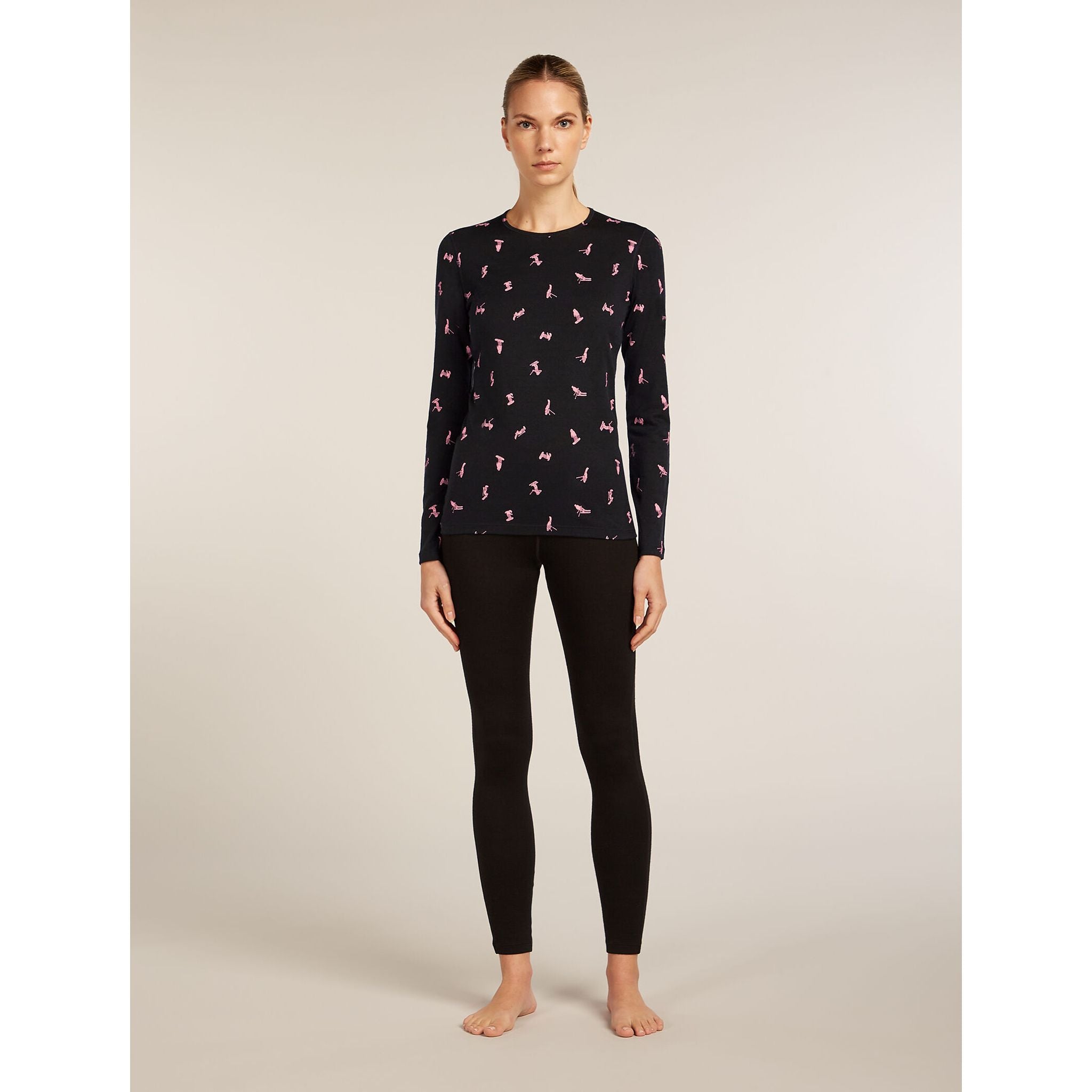 Icebreaker Women's Merino 200 Oasis Long Sleeve Crewe Snow Day