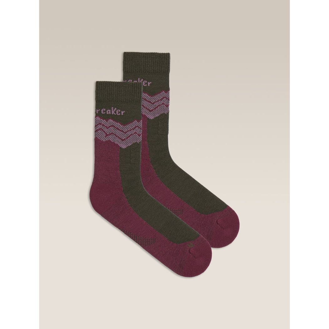 Icebreaker Women's Merino Hike+ Medium Crew Across the Peaks Socks