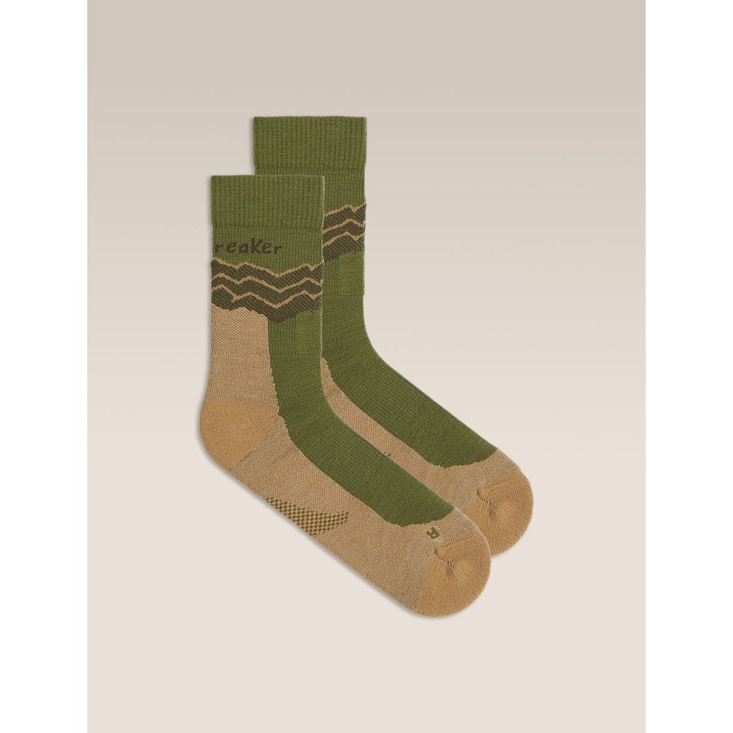 Icebreaker Men's Merino Hike+ Medium Crew Across The Peaks Socks