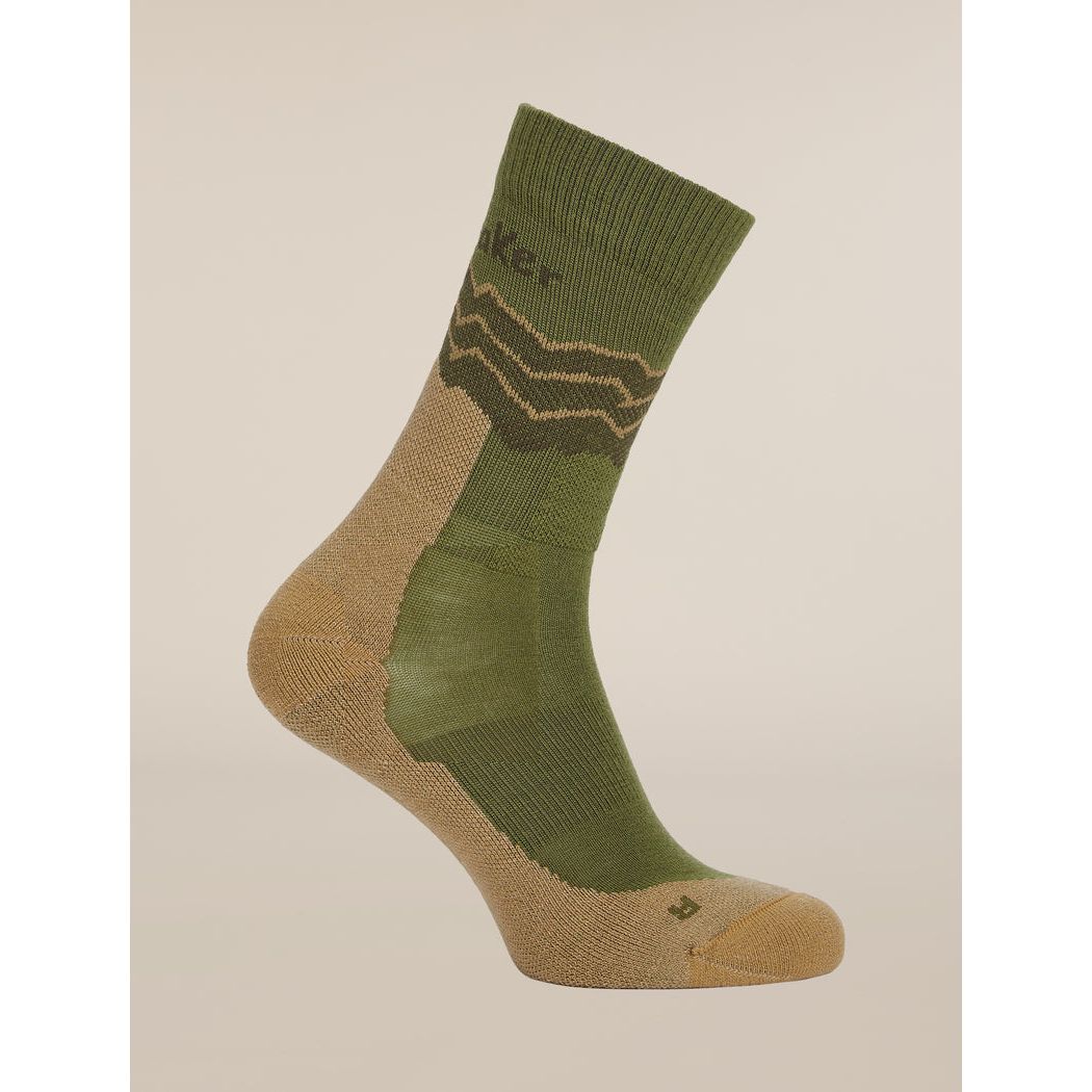 Icebreaker Men's Merino Hike+ Medium Crew Across The Peaks Socks