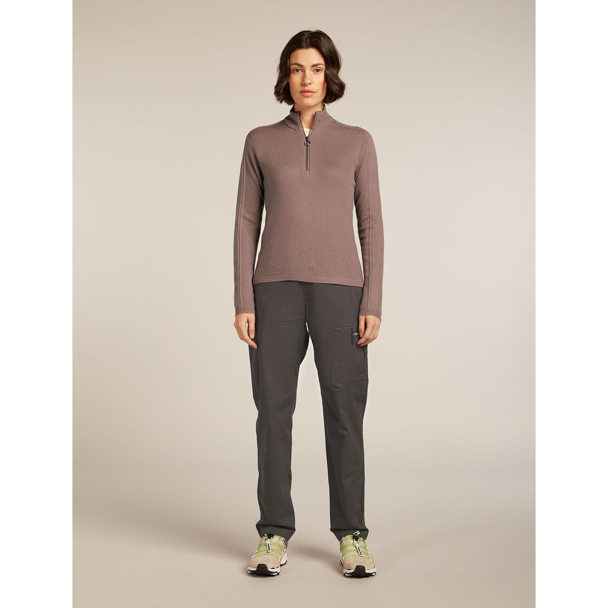 Icebreaker Women's Merino Icebreaker Anniversary Original Long Sleeve Half Zip Top