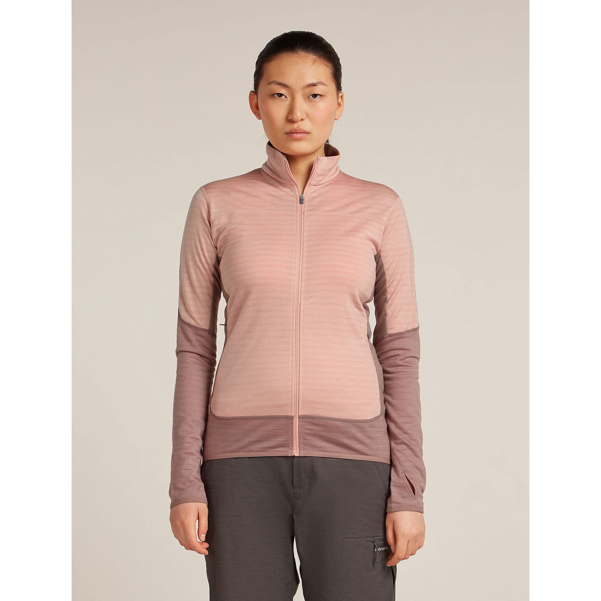 Icebreaker Women's Merino Blend 300 RealFleece Descender LS Zip