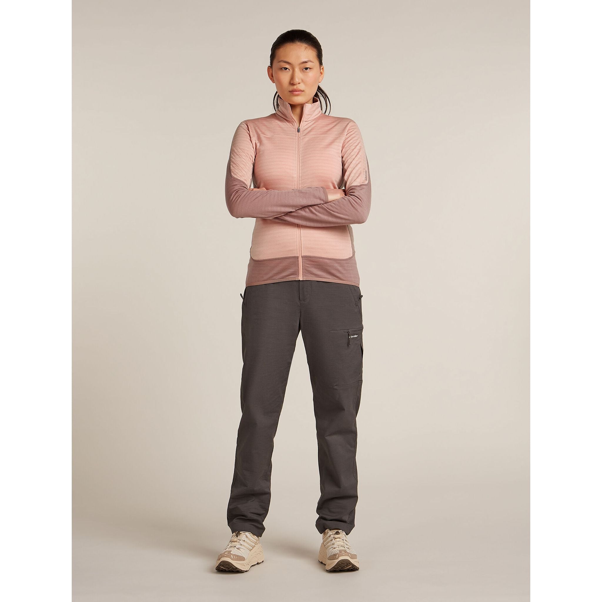 Icebreaker Women's Merino Blend 300 RealFleece Descender LS Zip