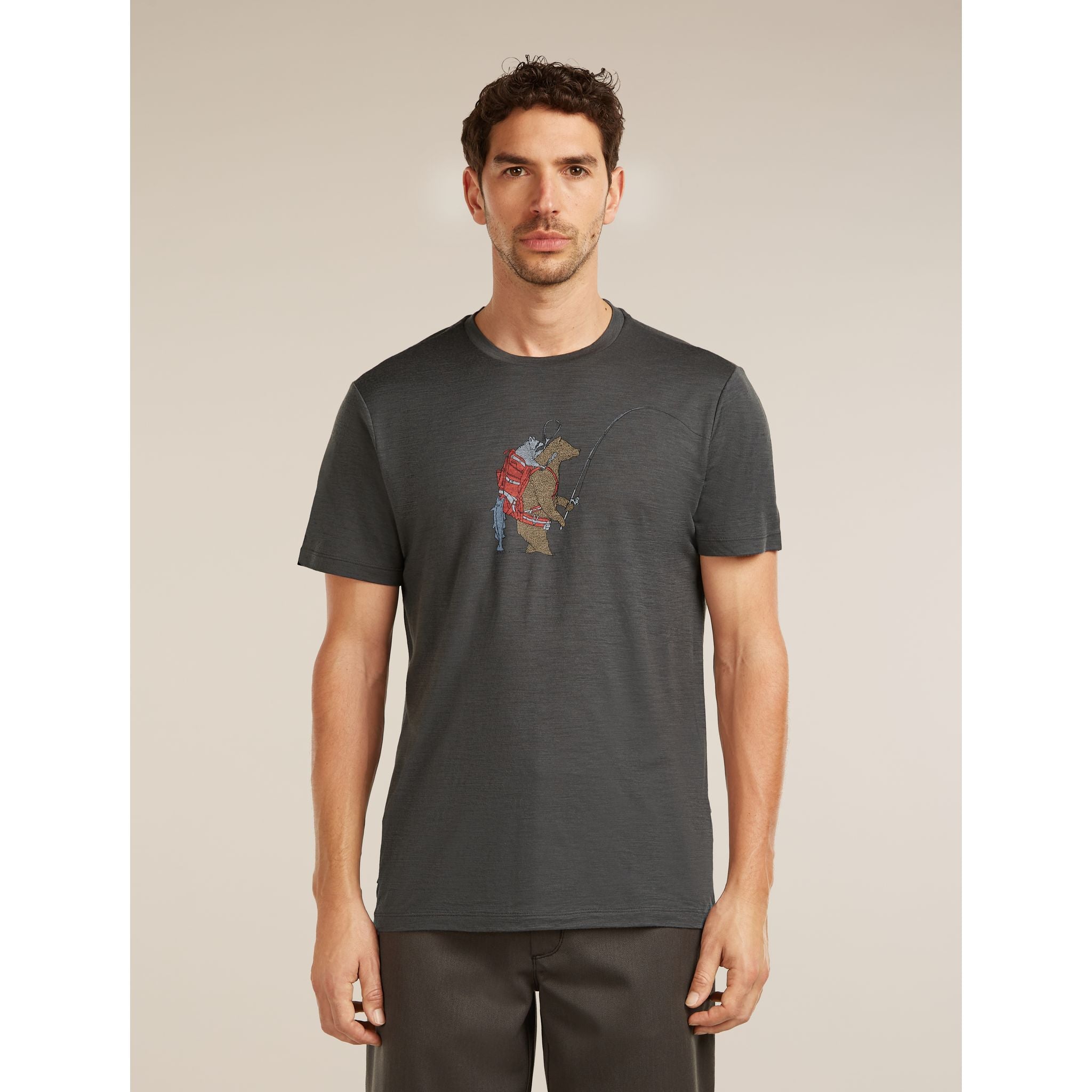 Icebreaker Men's Merino 150 Tech Lite SS Tee Bear Catch